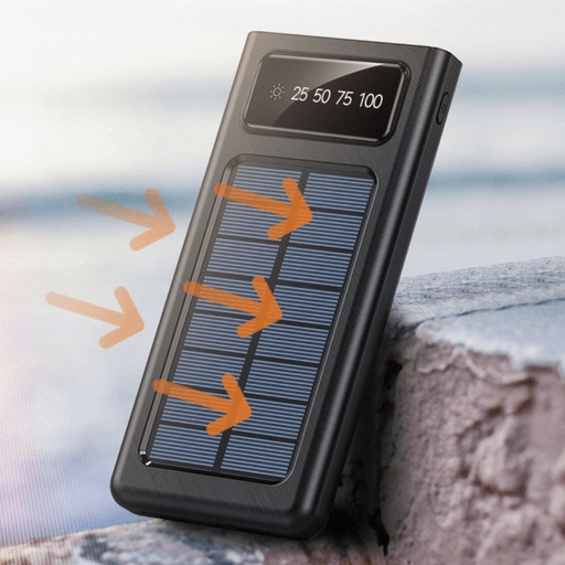 Cargador portátil 18000mAh con Panel Solar 4 en 1